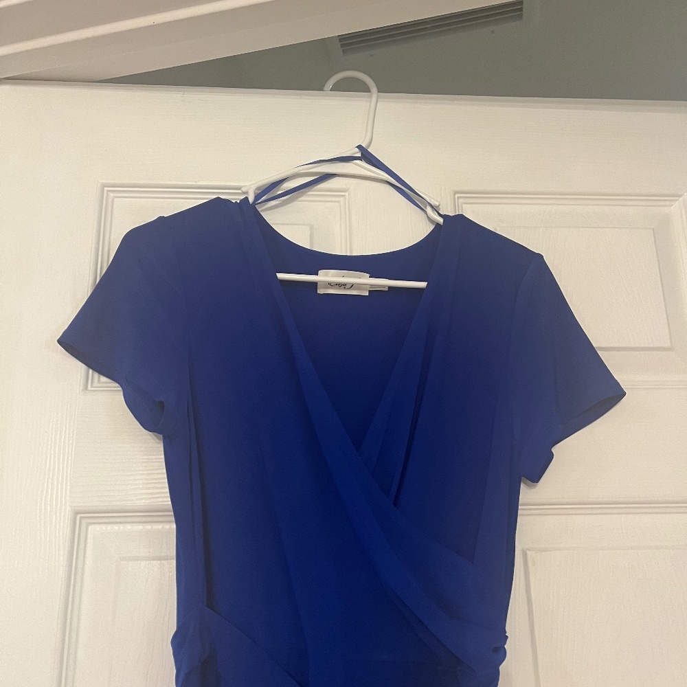 Eliza J    Royal blue full length dress.   Size 4
